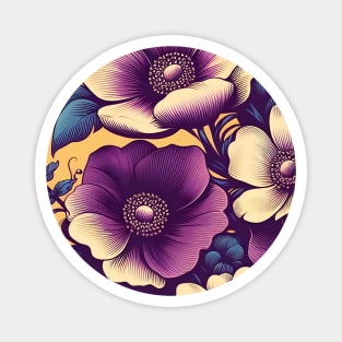 Purple Flowers Magnet